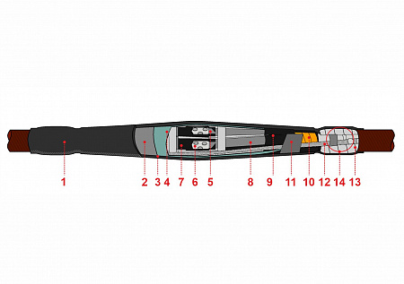 Муфта кабельная соединительная 3СТп-10-150/240 КВТ